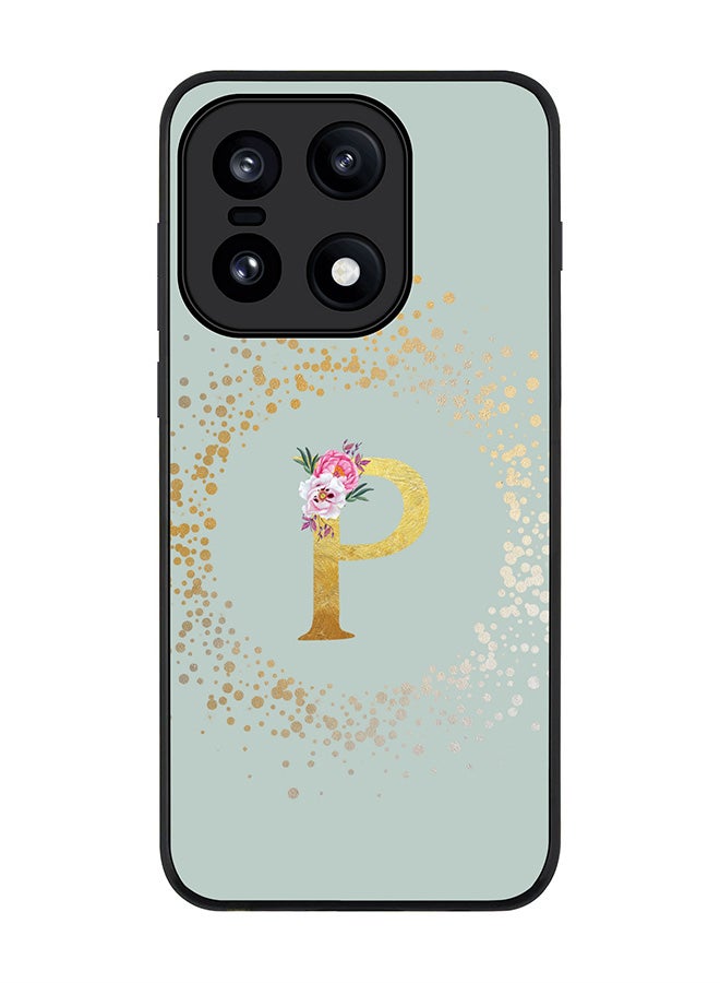 Stylizedd For OnePlus 15 Case,Slim fit Camera Protection, Shockproof Thin Phone cover  - Custom Monogram Floral - P  (Light Grey ) - Image 1